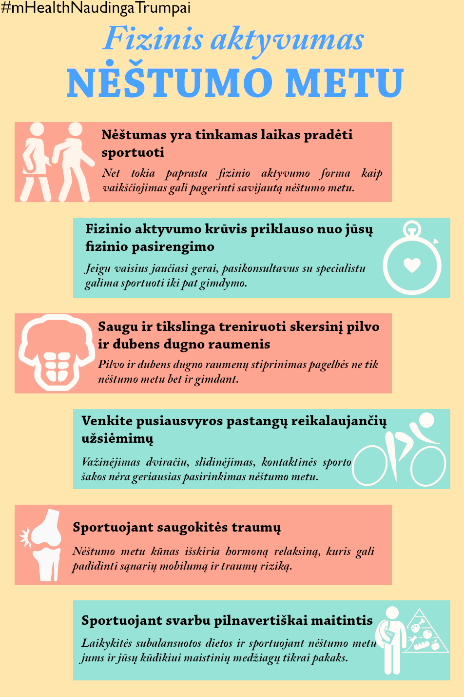 nesciuju manksta fizinis aktyvumas nestumo metu infografija